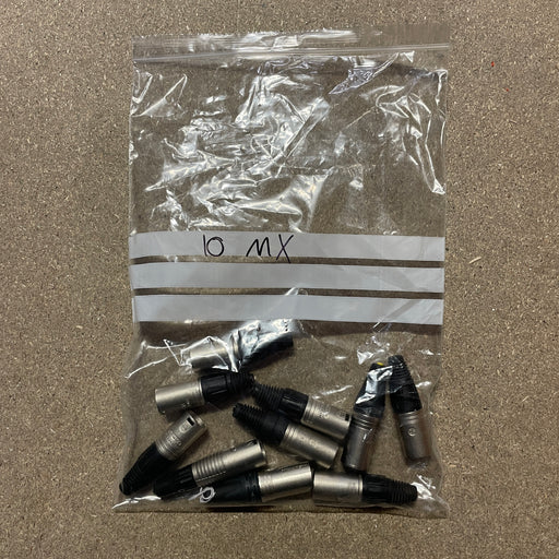 10x Used Neutrik Male XLR Connectors