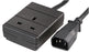 Male IEC Plug to 13A UK Socket Power Lead 50cm