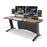 AKA Design ProMedia Desk with 12U Rack - Grey/Oak