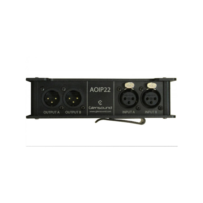Glensound  AOiP22 - 2 x analogue inputs &
outputs portable Dante /  AES67