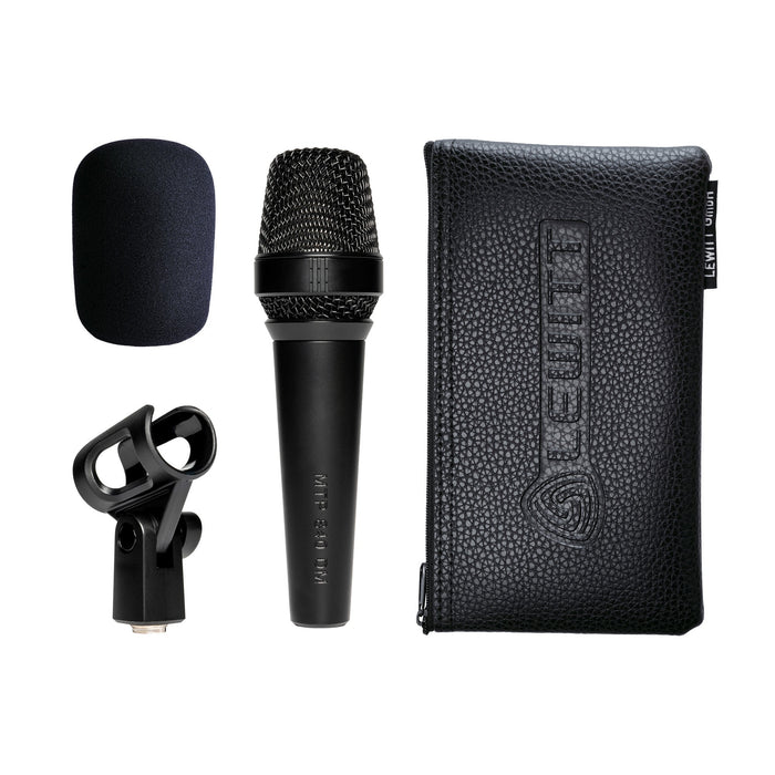 Lewitt MTP 840 DM - Dynamic handheld microphone, supercardioid pattern, low-cut, switchable gain settings, microphone clip