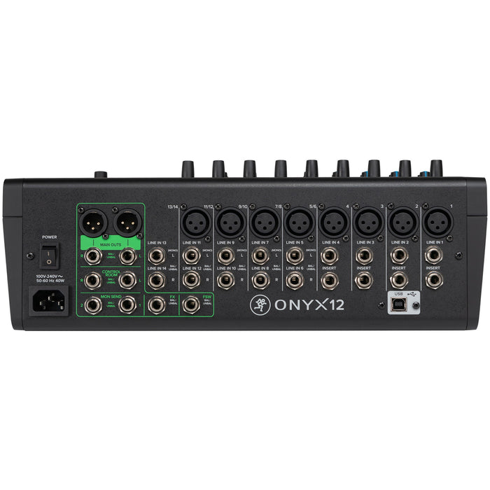 Mackie ONYX12 - 12-Channel Premium Analog mixer with multitrack USB