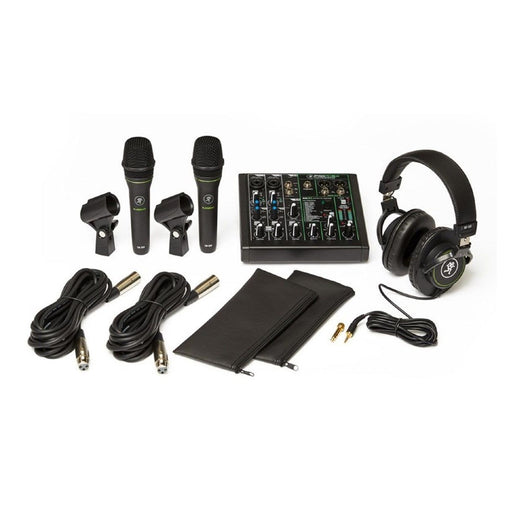Mackie Performer Bundle with ProFX6v3 effects mixer with USB, two EM-89D dynamic mics and MC-100 headphones.