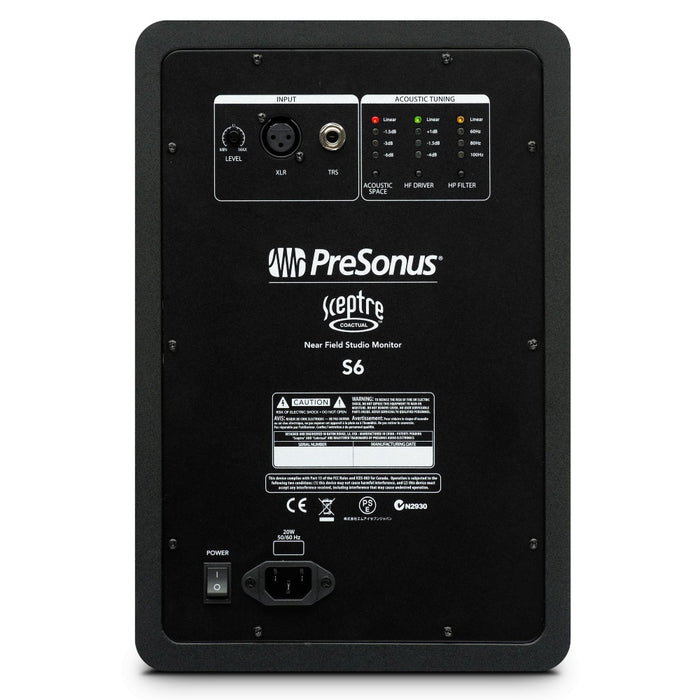 PreSonus Sceptre S6 - 2-Way 6.5" Coaxial Near Field Studio Monitor with DSP Processing