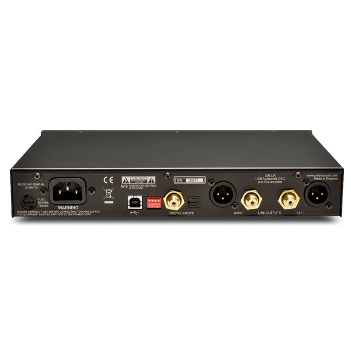 Prism Callia Audiophile USB and SPDIF Digital to Analogue Converter (DAC), headphone amplifier and digital audio preamplifier
