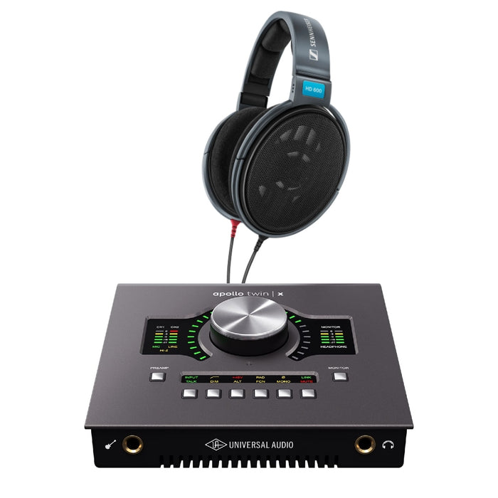 Universal Audio Apollo Twin X DUO - TB 3 Audio Interface and Sennheiser HD600 Headphone Bundle