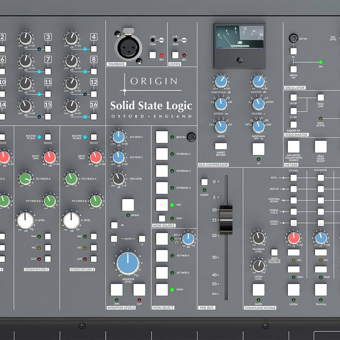 Ssl Origin Console Rear Panel SSL Origin 32-Channel In-Line Mixing Console — Studiocare