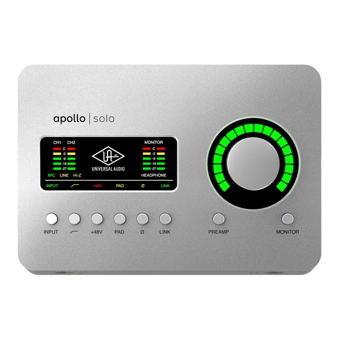 Universal Audio Apollo Solo USB Heritage Edition  - 2 x 4, USB3 Audio Interface with UAD-2 Solo DSP | PC ONLY