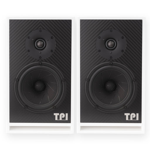 TPI Type. RN1 Reference Nearfield Monitors (pair) & PM161 Amplifier with leads. Carbon & White