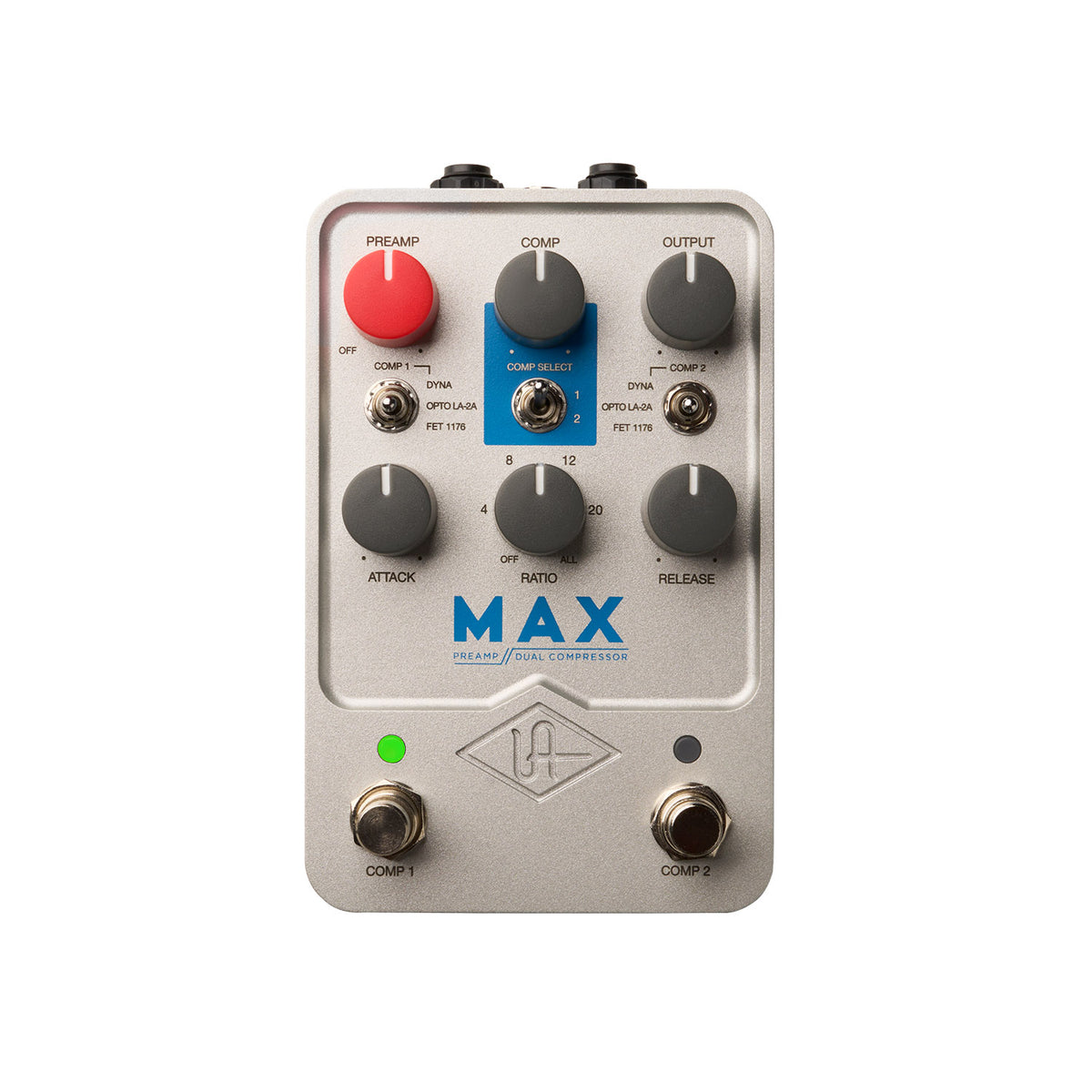 UAFX MAX Comp プリアンプ&デュアルコンプレッサー UAFX_0003_MAXOrtho_Top_Trans_1