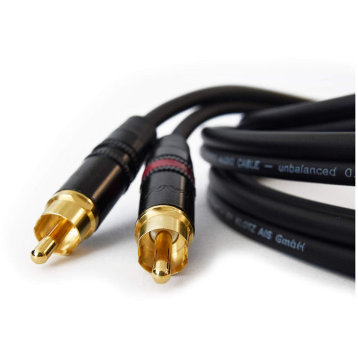Studiocare 5m Dual Phono Cable - Klotz IY205 Cable and Rean NYS373 Plugs