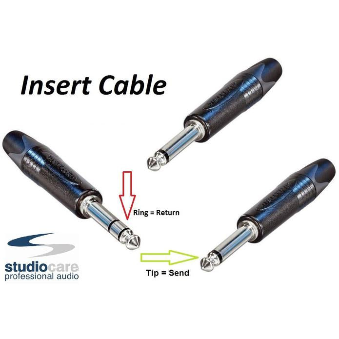 Studiocare Klotz & Neutrik Insert Cable - TRS Jack to 2 x TS Jack