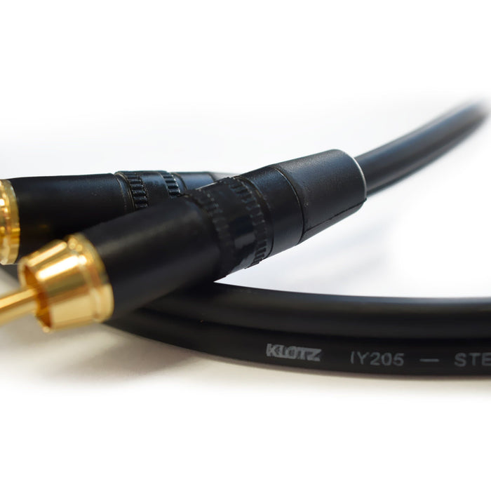 Klotz & Neutrik 3m Dual Phono to Jack Cable - Klotz IY205 Cable and Rean NYS373/Neutrik NP2XB Plugs