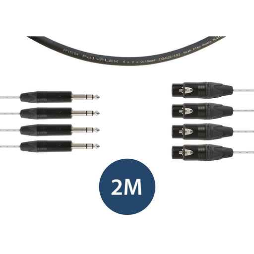 1m REAN (by Neutrik) Male XLR to Mono Jack Cable. Unbalanced TS Lead