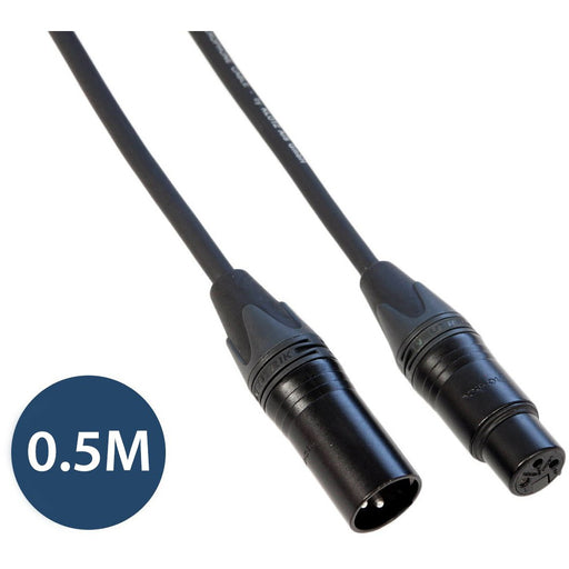 Klotz & Neutrik 50cm Pro Microphone Cable Black