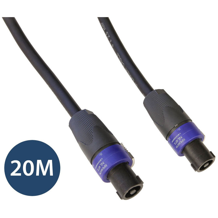 Klotz & Neutrik 20M 4 Pole Speaker Cable Terminated with Neutrik NL4FX Connectors