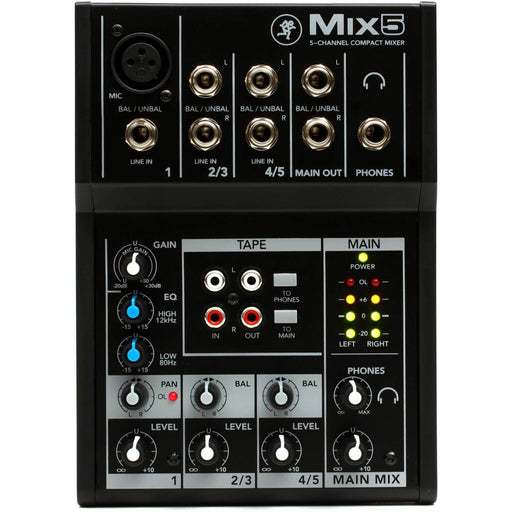 Mackie Mix5 - 5 Channel Compact Mixer Top