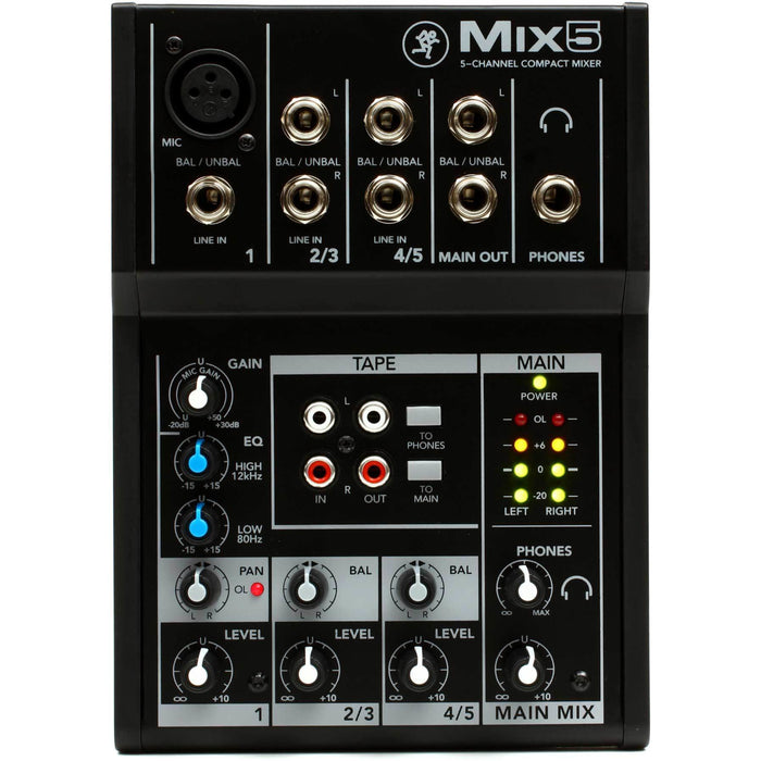 爆買いセール (Mix5) Mackie Mix Series 5-Channel Mix5 Mixer 楽器アクセサリー 