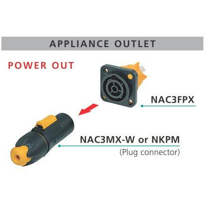 Neutrik NAC3FPX powerCON True1 Mains Chassis Connector Female