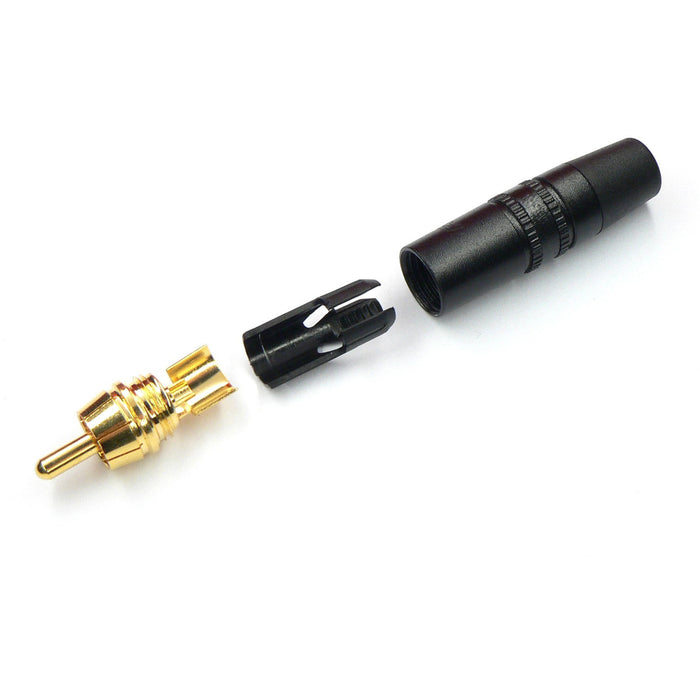 4x REAN Neutrik NYS-373-0 NYS-373-2 Cinchstecker Vergoldet RCA Cinch Paar NYS373