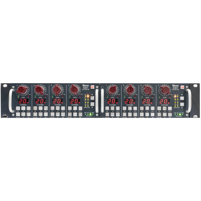 Neve 4081 Quad Mic-Pre x 2 (8-Channel) Inc. Digital Cards fitted and Rackmount Kit - B-Stock