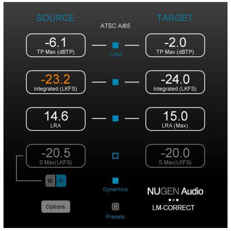 Nugen Audio LM-Correct DynApt Extension - Loudness range quick-fix extension