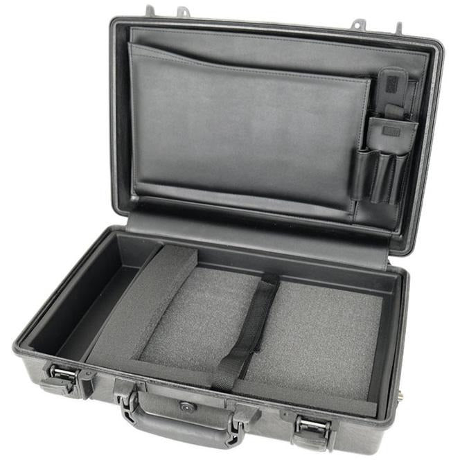 Peli 1490CC1 - Case with special insert, black, lid organiser, base tray & padded shoulder strap, int dim fits laptop 355 x 276 x 63  mm