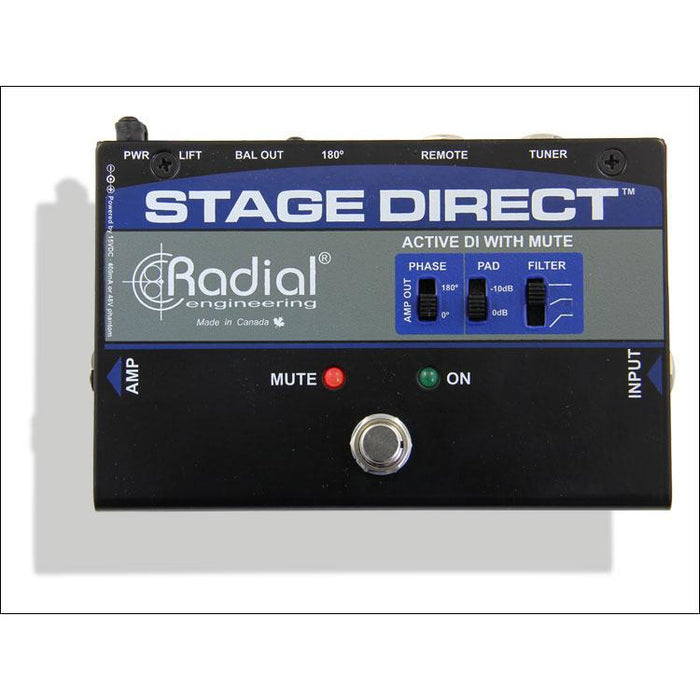 Radial Engineering StageDirect - Active DI with Mute Footswitch