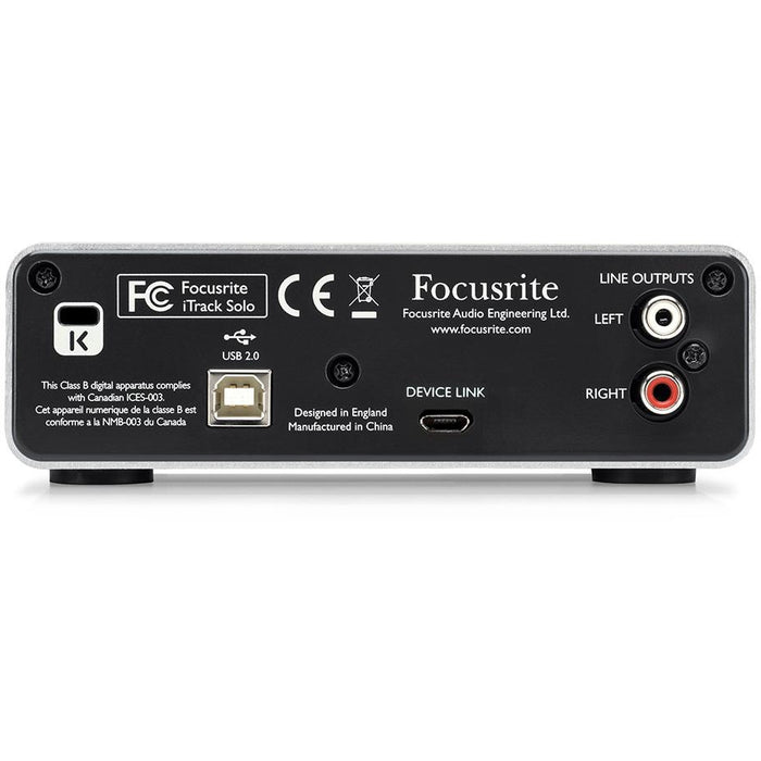 Focusrite iTrack Solo Lightning - Audio interface for iPad, PC and Mac