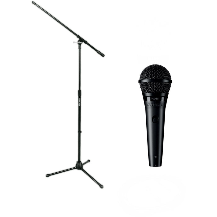 Shure PGA58-BTS - Dynamic Vocal Microphone with XLR Cable & Tripod Boom Stand