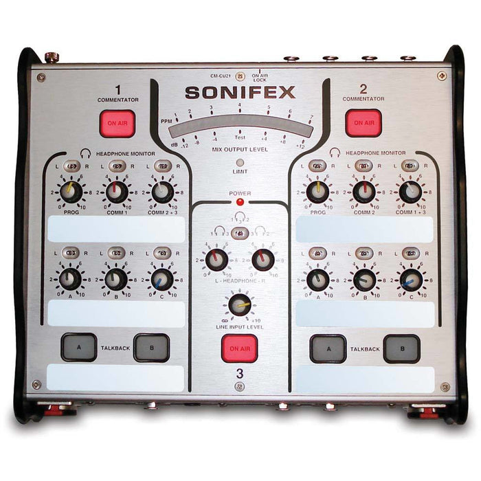 Sonifex CM-CU21 - Commentator Unit, 2 Commentator & 1 Guest Positions