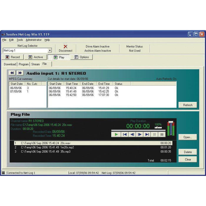 Sonifex Net-Log-Win05-UP - Net-Log-Win Windows Software - 2 to 5 Stream License Upgrade