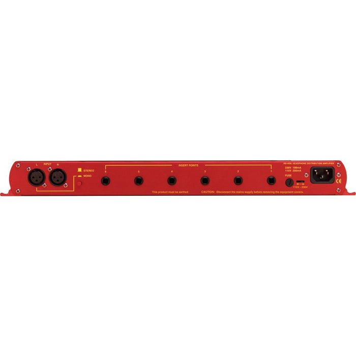 Sonifex RB-HD6 - 6 Way Stereo Headphone Distribution Amplifier (1U)