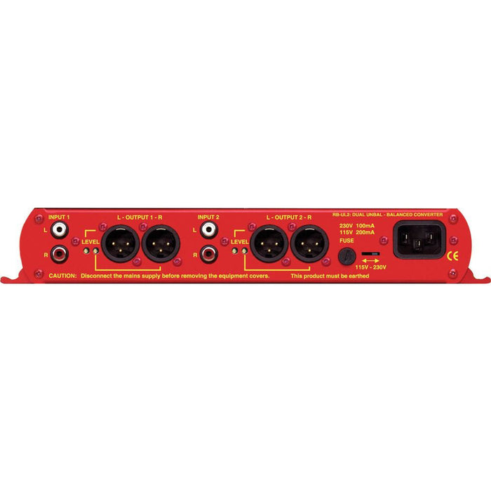 Sonifex RB-UL2 - Dual Stereo Unbalanced to Balanced Converter