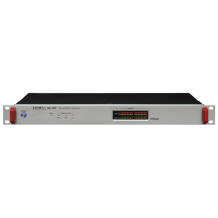 TASCAM ML-16D - 16 Channel Analog Line in-out /DANTE Converter, 19", 1U