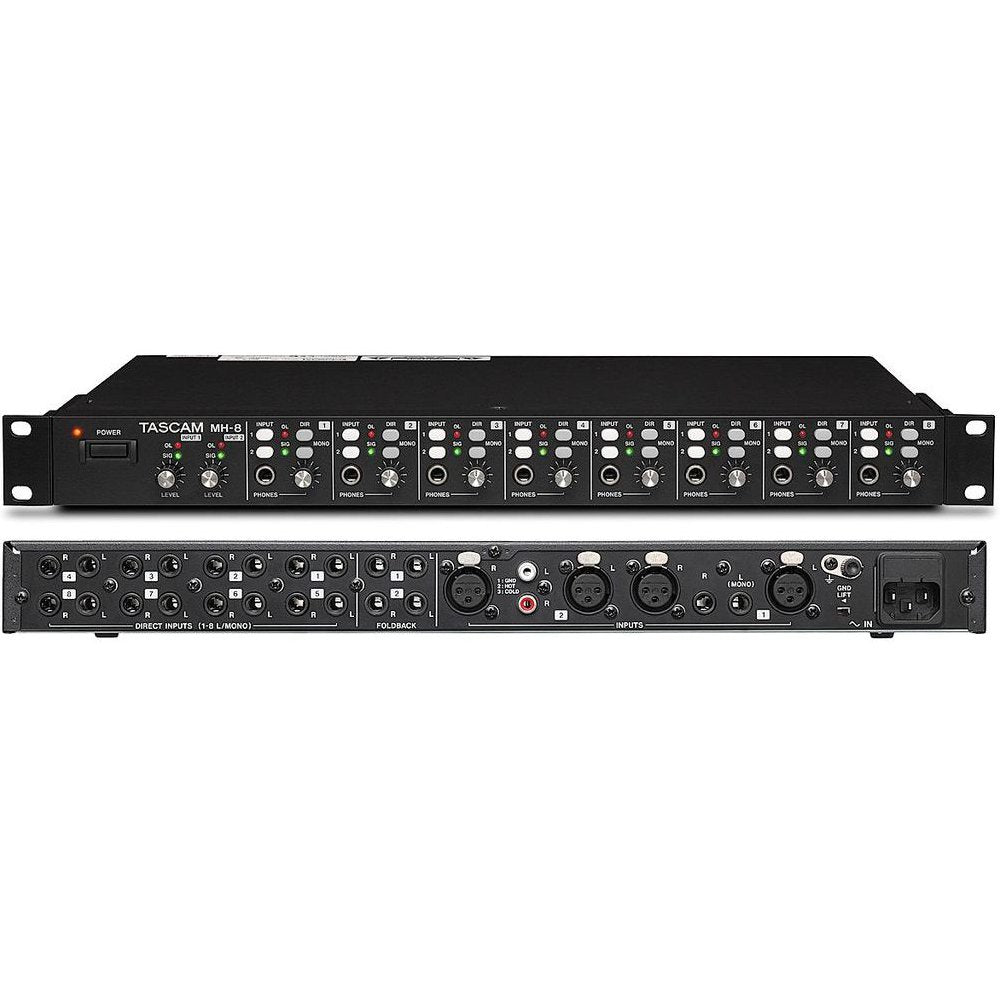 Tascam MH-8 - High-power 8-channel headphones amplifier