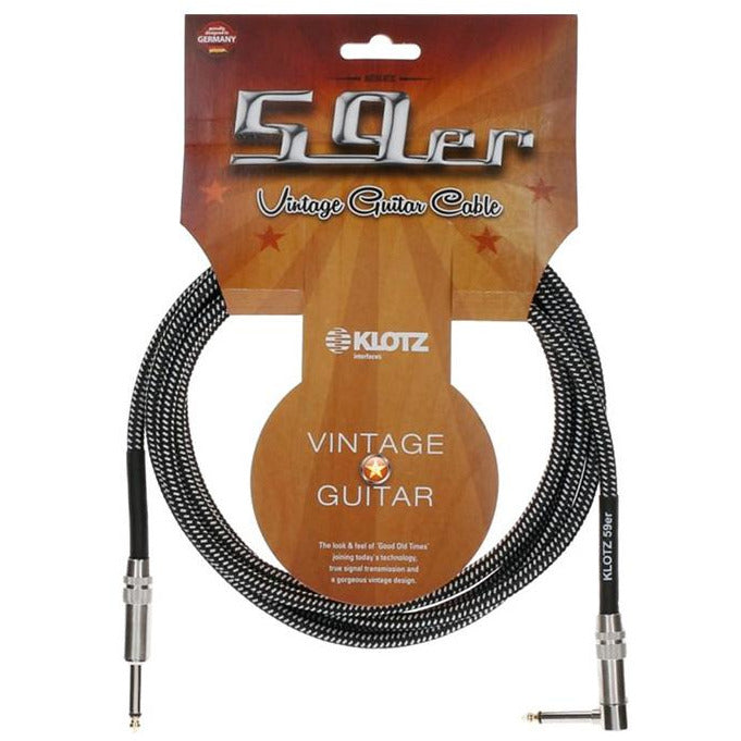 Klotz Vintage '59 Guitar Cable with Angled Jack - 3m