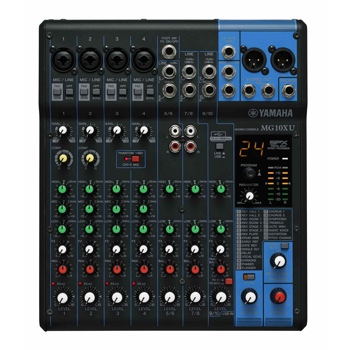 Yamaha MG10XU - 10 Channel Compact Mixer with Effects & USB